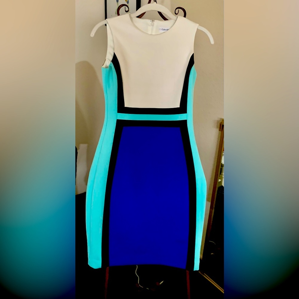 Calvin Klein color block dress size 2p